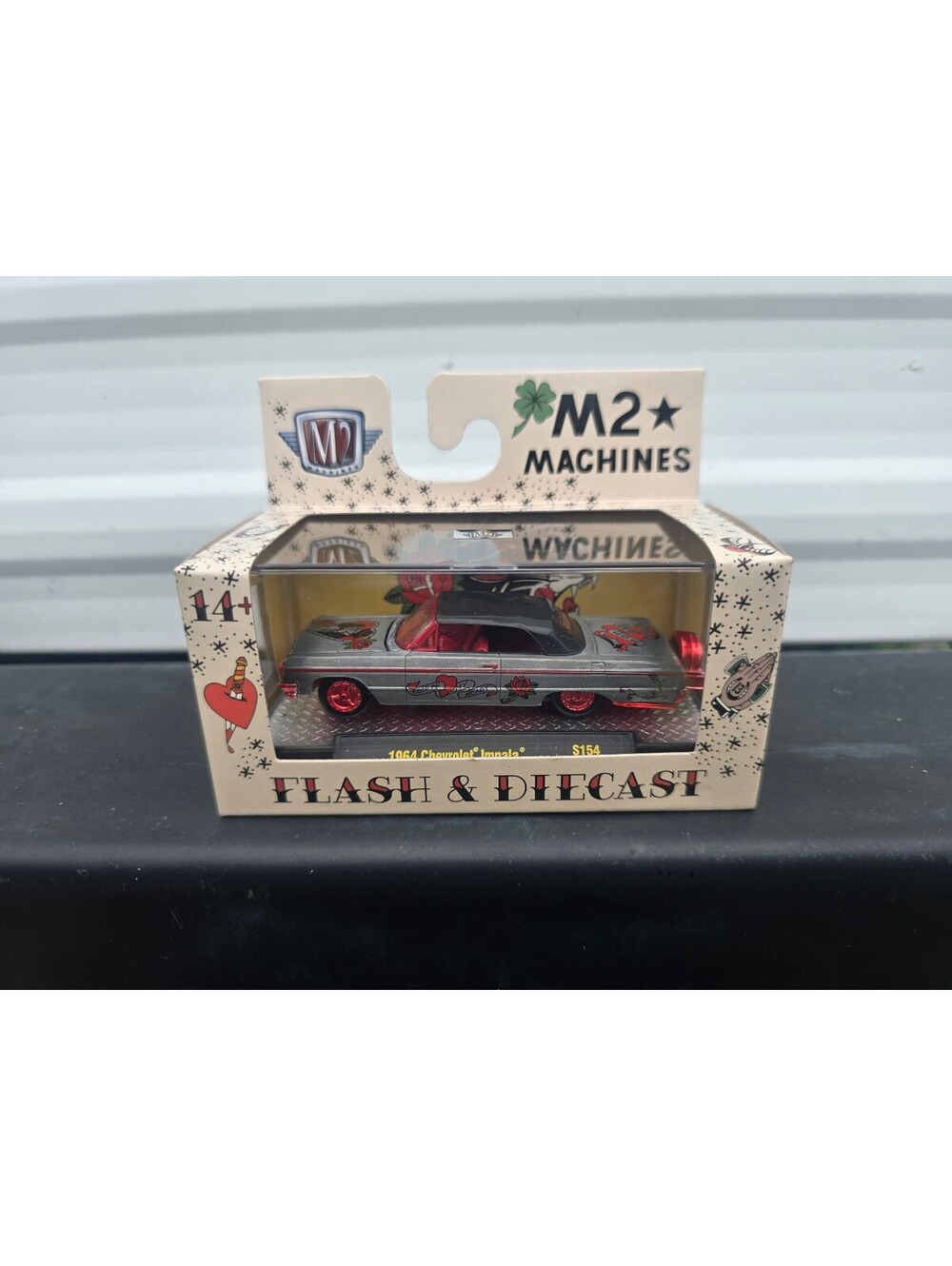 🔥 M2 Machines Flash & Diecast 1964 Impala Raw SUPER Chase RAW! 🔥